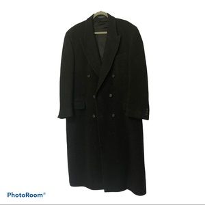 John Ashford Authentic Wool Trench Black OverCoat. 40R. Classy Rare